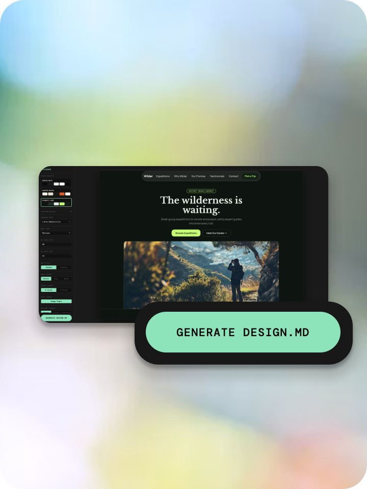 DesignMD — design.md spec generator for AI coding tools